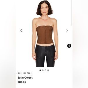 Danielle Guizio brown corset top